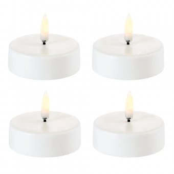 4-pack UYUNI LED-ljus Värmeljus XL 6,1x4,7cm Remote ready Vit